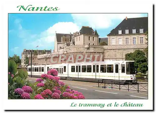 Cartes postales moderne Nantes Loire Atlantique le Tramway et le chateau