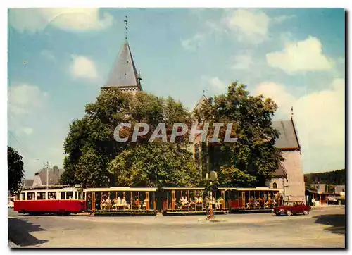 Cartes postales moderne Han sur Lesse Depart du tram vers la grotte