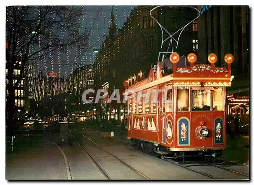 Cartes postales moderne Zurich Bahnhofstrasse mit Marlitram und Weihnachtsbeleuchtung