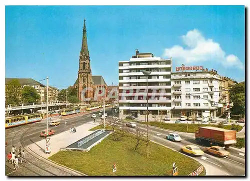 Cartes postales moderne Karisruhe Durlacher Tor mit Bernharduskirche