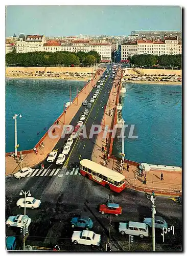 Moderne Karte Lyon Rhone Le Rhone et le Pont Lafayette