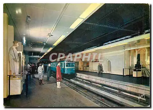 Moderne Karte Paris Le Metro Station Louvre Le Musee dans le Metro