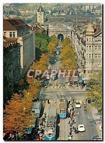 Cartes postales moderne Zurich Station Street