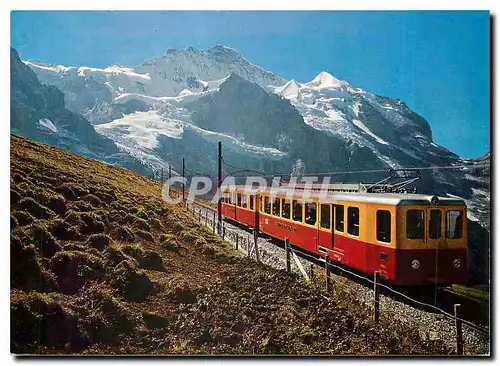 Moderne Karte Kleine Scheidegg Jungfrau mit Jungfraubahn