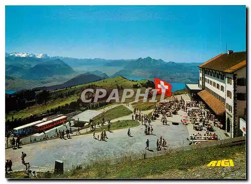 Cartes postales moderne Rigi Kulm Vitznau und Arth Righ Bahnen Berner Alpen und Pilatus