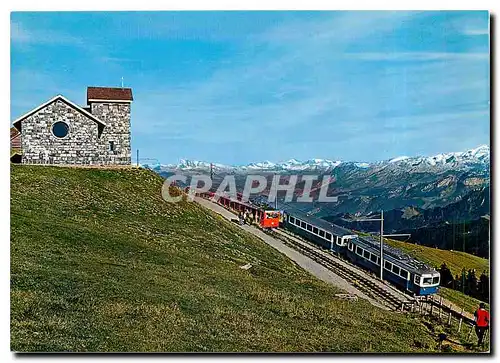 Cartes postales moderne Rigi Kulm Bergkapelle mit Arth und Vitznau Rigi Bahn