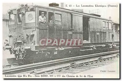 Moderne Karte Locomotive tyoe B'o B'o des Chemins de fer de l'etat