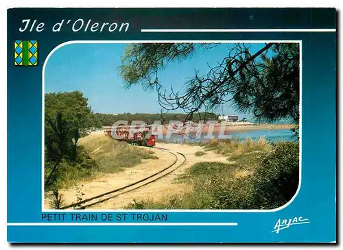 Moderne Karte Ile d'Oleron Petit train de St Trojan