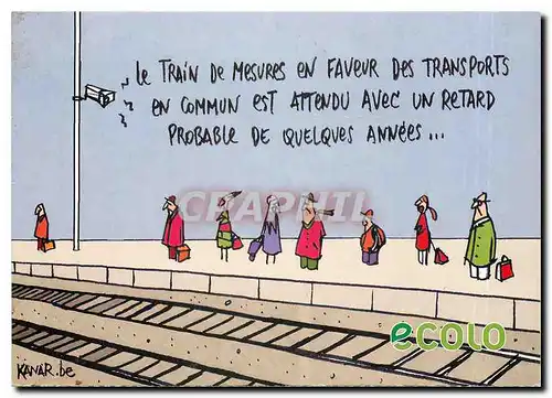 Moderne Karte Ecolo Le train de mesures