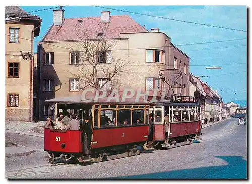 Moderne Karte Klagenfurter Strassenbahn Motorwagen Nr 17 auf der Kreuzung St Veiter Strasse