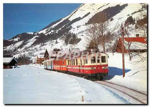 Cartes postales moderne Aigle Sepey Diablerets Automotrices ABFe 4 4 2 ABDe 4 4 1 et voitures B2 3 1et 35