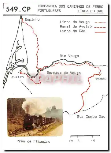 Moderne Karte Companhia dos Caminhos de Ferro Pres de Figueiro