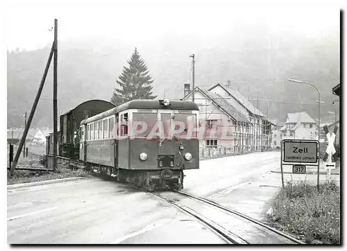 Cartes postales moderne Tram T 15 mit Guterzug in Zell