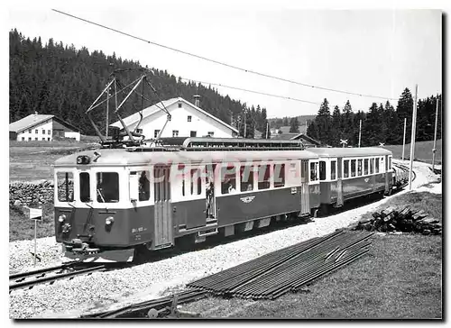 Moderne Karte Train pour la Chaux de Fonds sur la nouvelle voie soudee aux Emibois