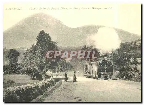 Moderne Karte Auvergne Chemin de fer du Puy de Dome Vue prise de la Baraque