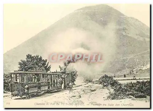 Cartes postales moderne Chemin de fer du Puy de Dome Passage au Bois des Charmes