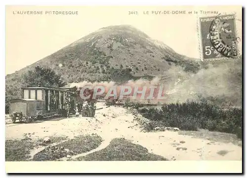 Cartes postales moderne Le Puy de Dome et le Tramway