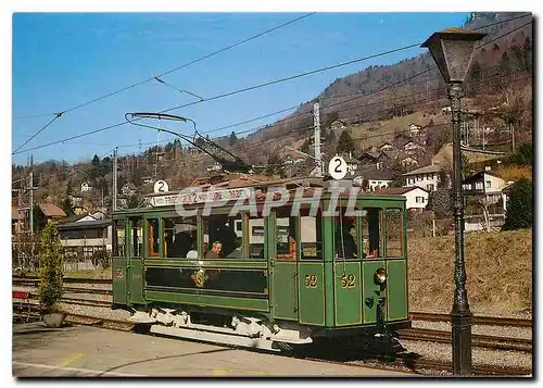 Moderne Karte Chemin de Fer Touristique Blonay Chamby La motrice no 52 des Tramwayse de Berne