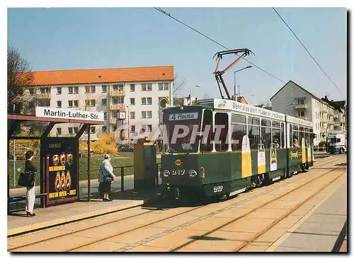 Moderne Karte Plauener Strassenbahn GmbH August Bebel Strasse Triebwagen Nr 217