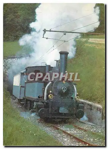 Moderne Karte Le petit train Blonay Chamby a la sortie du tunnel