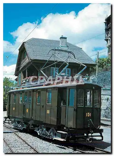 Moderne Karte Tracteur ex CGTe Fe 4 4 en gare de Chamby Chemin de fer musee Blonay Chamby