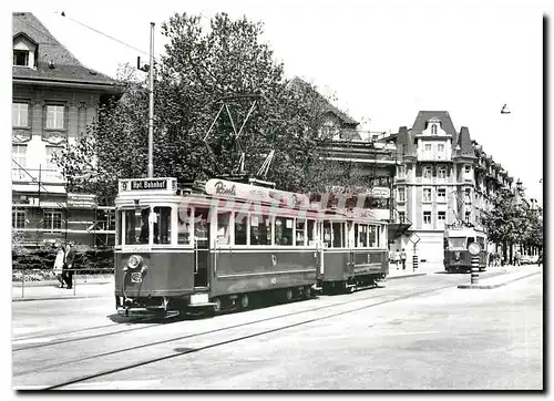 Cartes postales moderne Tram SVB Be 4 4 145 Prototyp Be 4 4 401 Muni am Viktoriaplatz