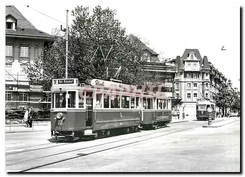 Moderne Karte Tram SVB Be 4 4 145 Prototyp Be 4 4 401 Muni am Viktoriaplatz