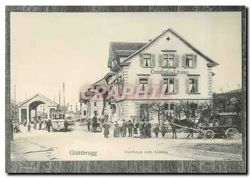 Moderne Karte Glattburg Gasthaus zum Luwen Motorwagen 14