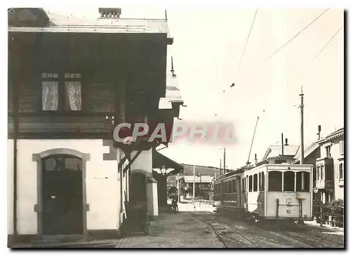 Cartes postales moderne Endstation Trogen in den Anfangsjahren der TB mit Originalwagen