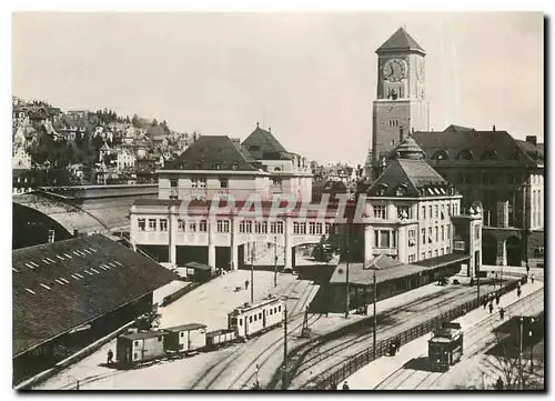 Moderne Karte TB Guterzug auf dem Verbindungsgleis zum SBB Eilgutbahnhof