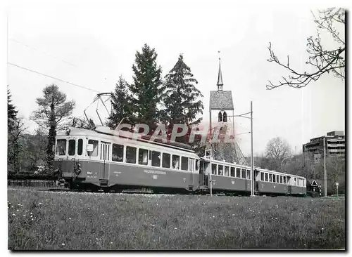 Cartes postales moderne Tram WB BDe 4 4 3 B 44 49 sowie Postwagen Z 69 bei St Peter Niederdorf Oberdorf