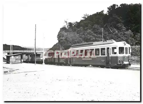 Moderne Karte WB Guterzug Liestal Waldenburg in Lampenberg Ramlinsburg Triebwagen der Etikettierwagen