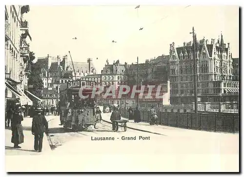 Cartes postales moderne Lausanne Grand Pont Automotrice Ce 2 2 21