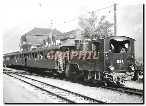 Moderne Karte HG 3 3 1067 des CFF assurant un train de renfort ser le BOB Interlaken Ost