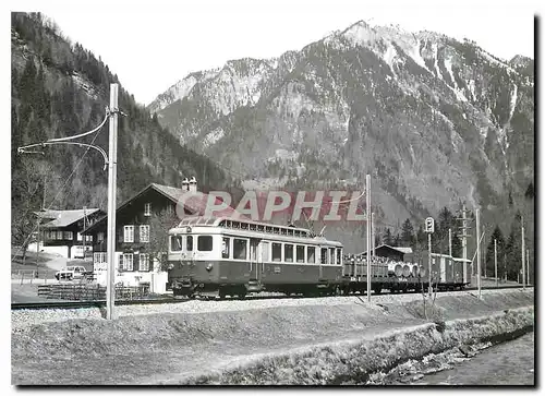 Moderne Karte Ligne de Lauterbrunnen Train da marchandises a Sandweid