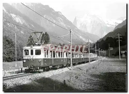 Moderne Karte Ligne de Grindelwald Entre Lutschental et Zweilutschinen