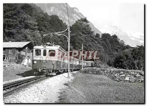 Moderne Karte Ligne de Grindelwald Entre Burglauenen et Lutschental