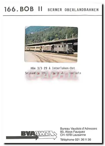 Photo Berner Oberlandbahnen HGe 3 3 29 a Interlaken Ost