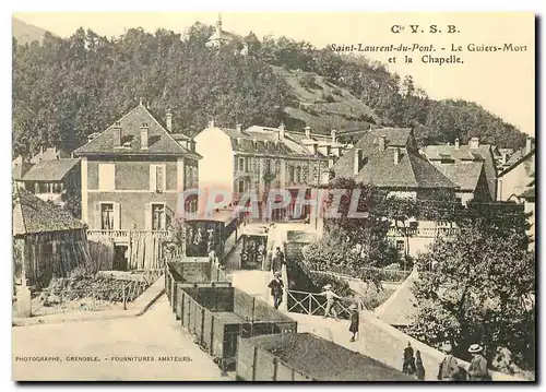 Moderne Karte Saint Laurent du Pont Le Guiers Mort et la Chapelle