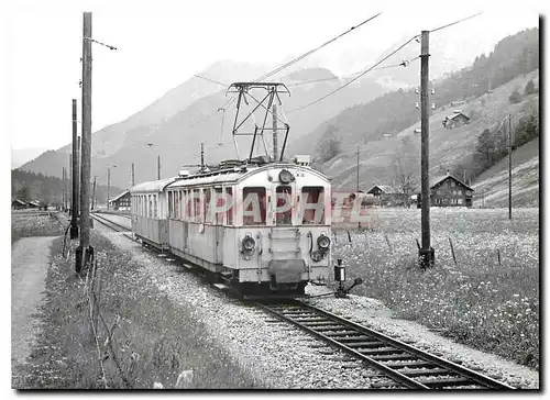 Moderne Karte Train pour la Lenk quittant Boden