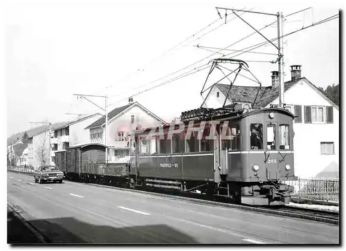 Cartes postales moderne Tram Be 4 4 203 en tete d'un train marchandises a Matzingen