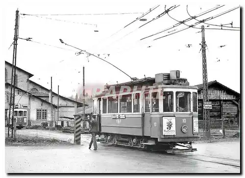 Cartes postales moderne Tram Be 2 2 10 au terminus de Perolles