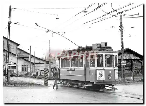 Moderne Karte Tram Be 2 2 10 au terminus de Perolles