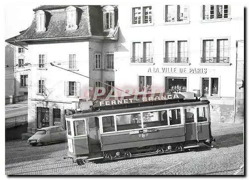 Cartes postales moderne Tram Be 2 2 9 en route pour la gare au depart de la place du Tilleul