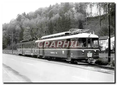 Moderne Karte Tram La Be 4 4 206 remorque vers Wil la BDe 4 4 207 a sa livraison