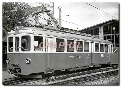 Moderne Karte Tram ABe 4 4 8 devant le depot d'Oberwil