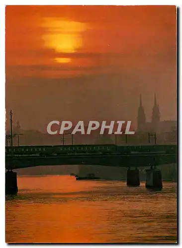 Cartes postales moderne Pont sur le Rhin entre la gare CFF et la gare badoise de Baie