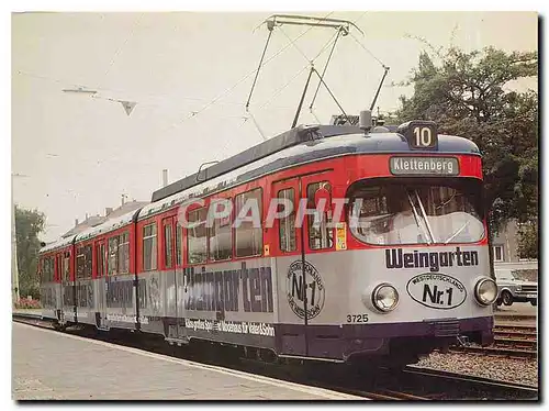 Moderne Karte Kolns bunte Bahnen 1983 Wagen 3725 Weingarten