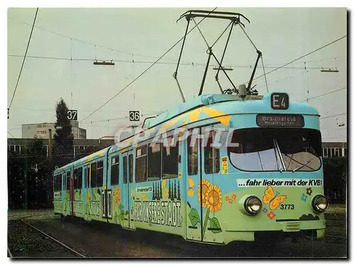 Moderne Karte Kolns bunte Bahnen 1983 Wagen 773 KVB Eigenwerbung II