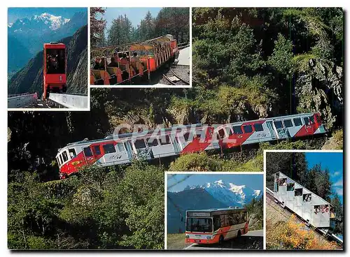 Moderne Karte Le Mont Blanc Express et les access a Emosson